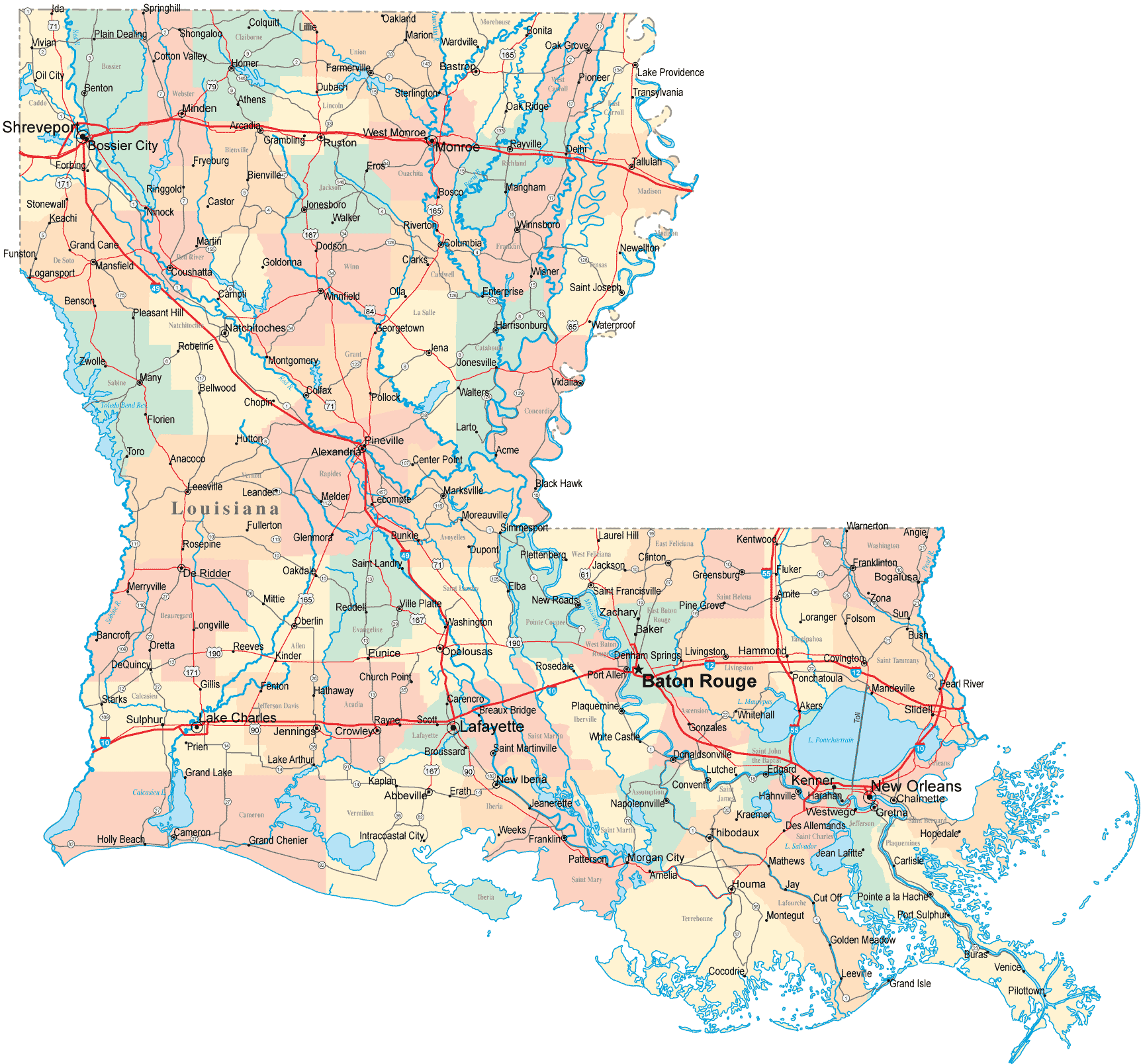 Louisiana, LA - Travel Around USA
